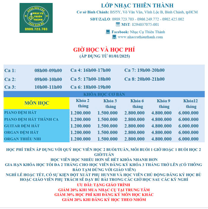 ​TRUNG TÂM NHẠC CỤ THIÊN THÀNH​
